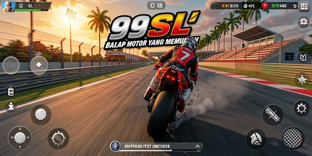 Tampilan luar biasa dari gameplay balap motor 99SL.