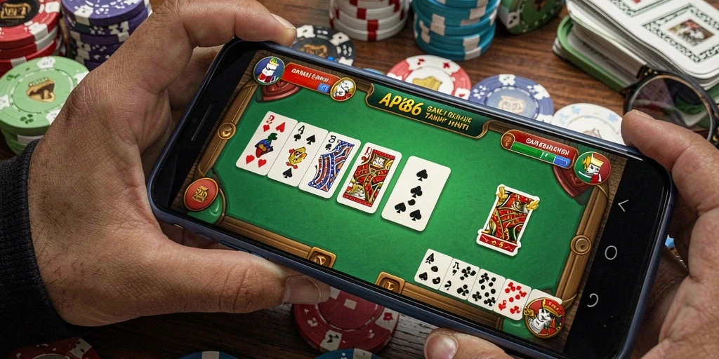 Tangkapan layar gameplay AP686 yang menunjukkan keseruan bermain Domino.