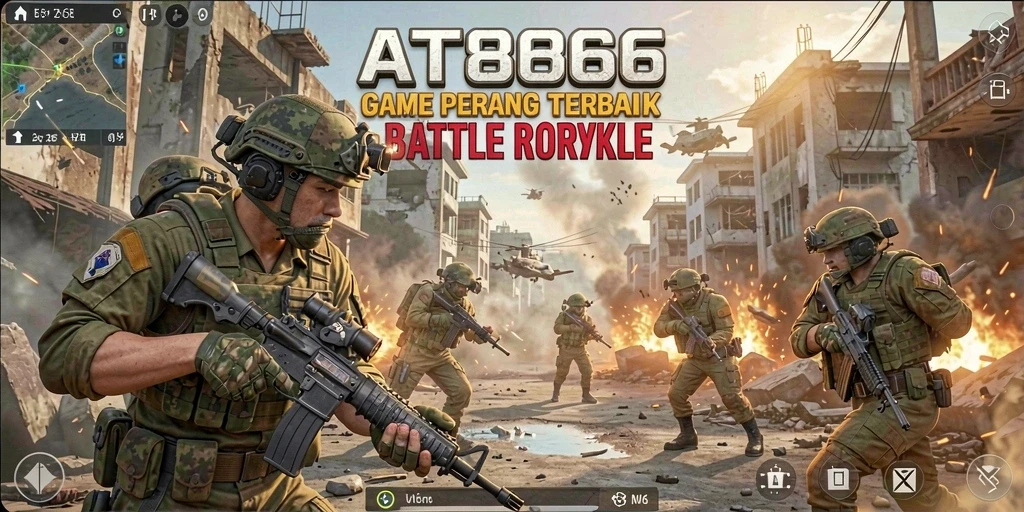 Tangkapan layar utama AT866 menunjukkan intensitas pertempuran dalam Battle Royale.