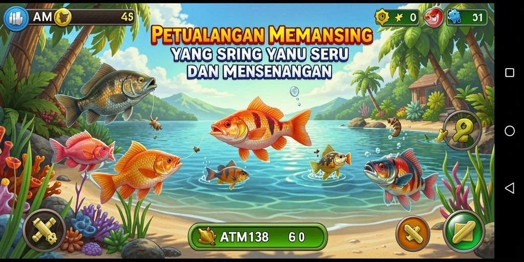 Tampilan gameplay memancing yang menakjubkan dari ATM138.