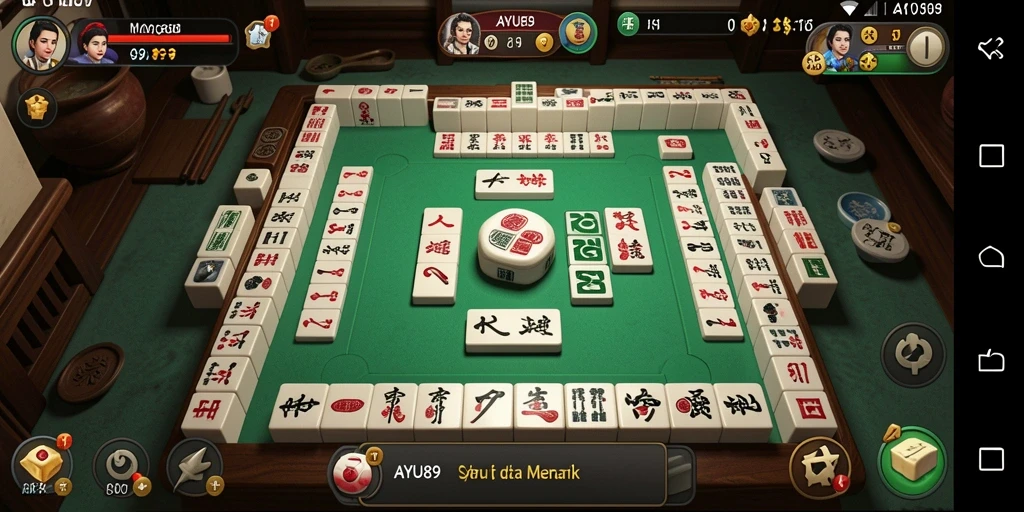 Gameplay AYU89 yang menampilkan tantangan Mahjong seru.
