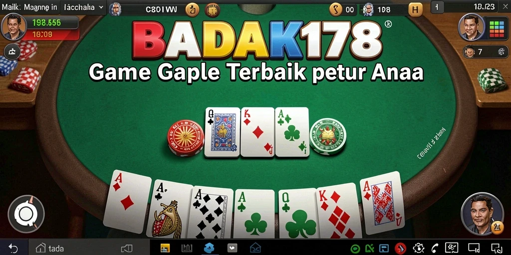 Tampilan gameplay Gaple yang menarik di BADAK178.