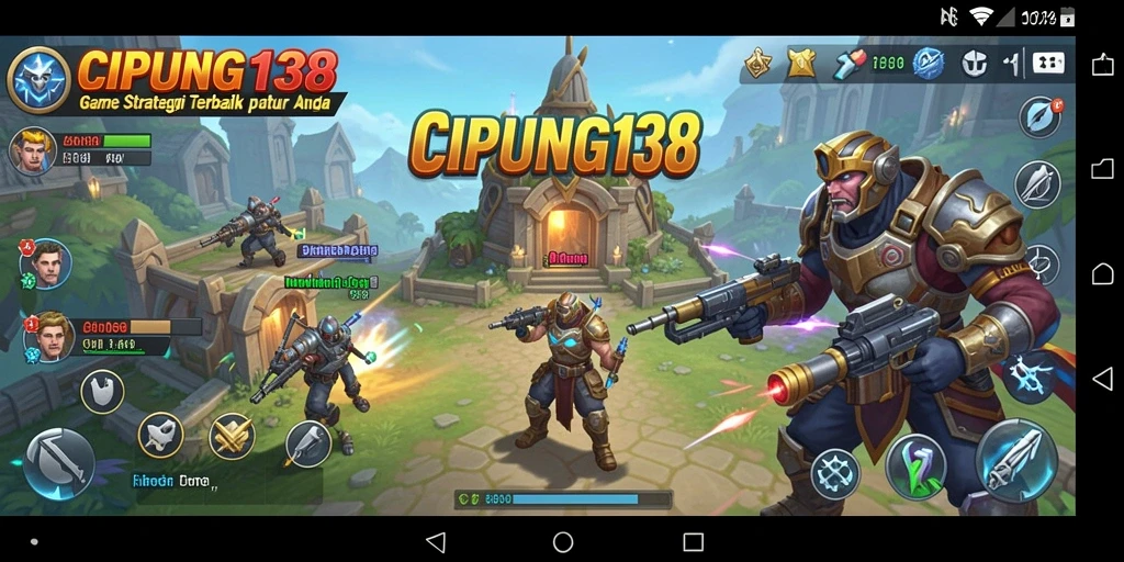 Screenshot utama gameplay strategi yang menegangkan.