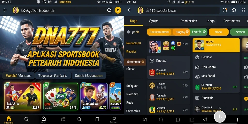 Tampilan gameplay Sportsbook yang dinamis dan interaktif.