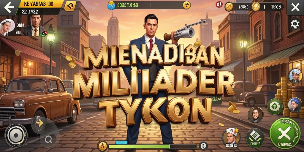 Tampilan menarik gameplay Tycoon di F32 dengan berbagai aktivitas bisnis.