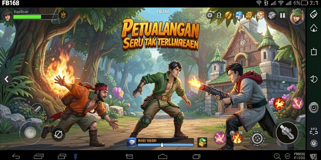 Tampilan gameplay FB168 yang mendebarkan dalam petualangan seru.