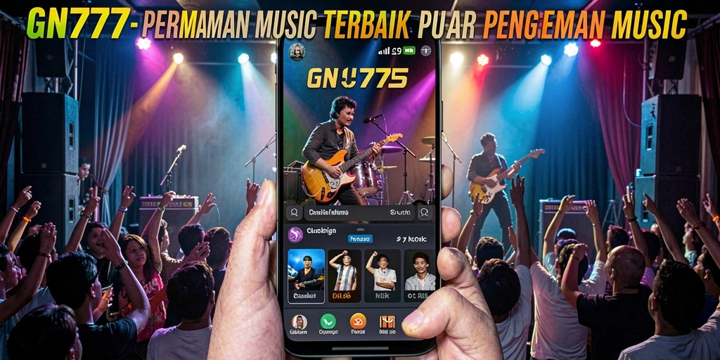 Screenshot gameplay GN777 menampilkan pemain yang sedang berkompetisi dalam tantangan musik.