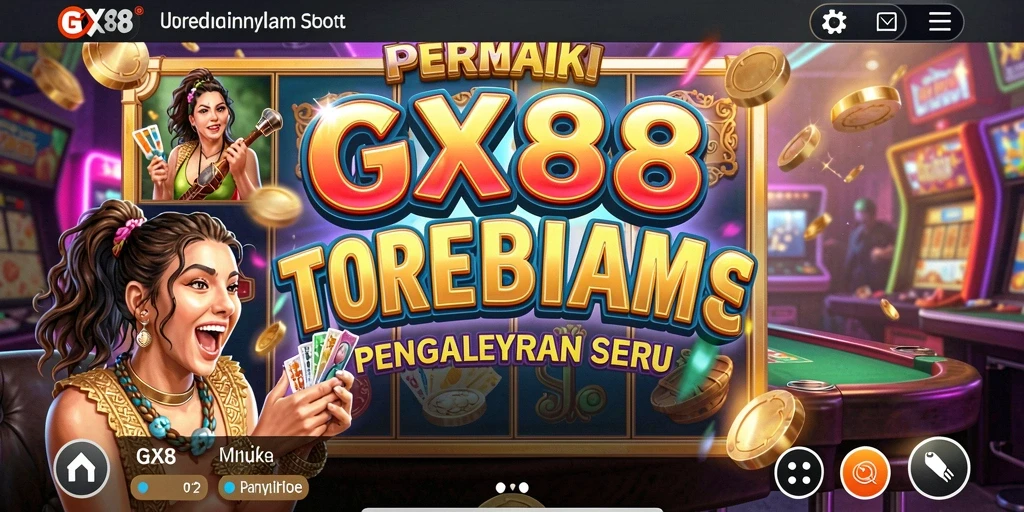 Screenshot GX88 menampilkan gameplay Slot yang mendebarkan dan penuh warna.