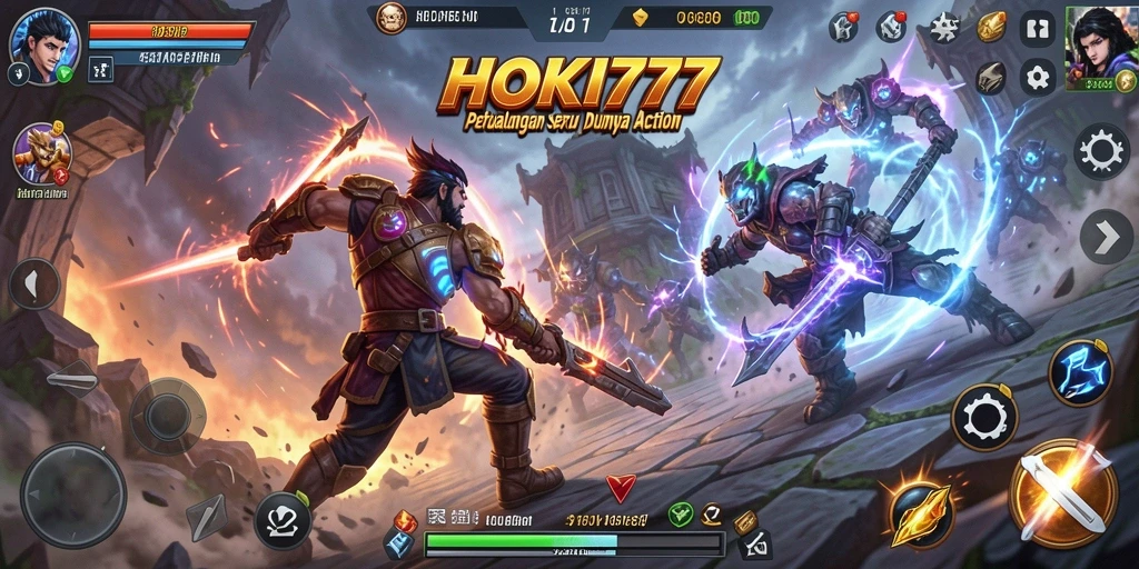 Menampilkan aksi seru dari gameplay HOKI777 di dunia Action.
