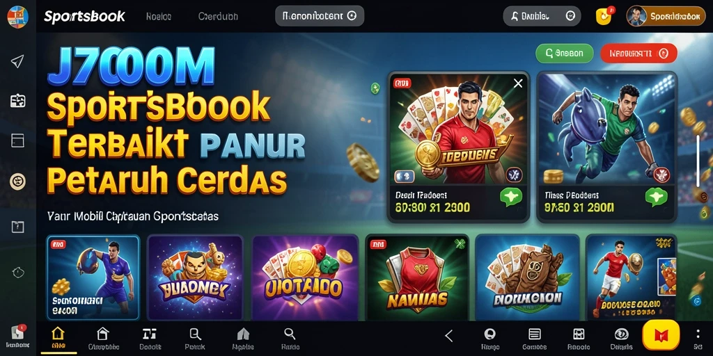 Tampilan gameplay Sportsbook yang menarik di J200M.