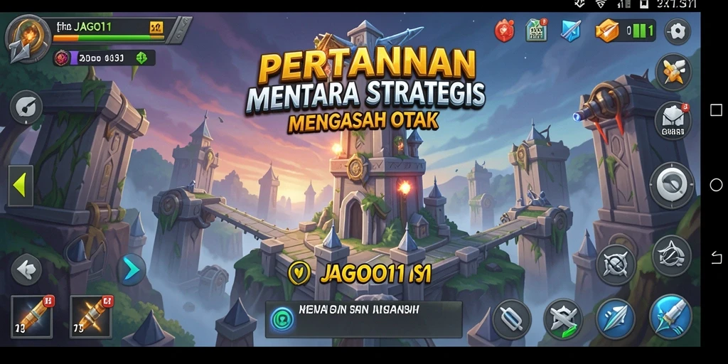 Tampilan gameplay JAGO11 yang menegangkan dan strategis dalam Tower Defense.