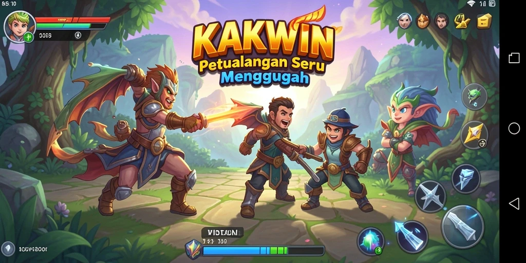 Tampilan gameplay KAKWIN yang menawan dan penuh petualangan.