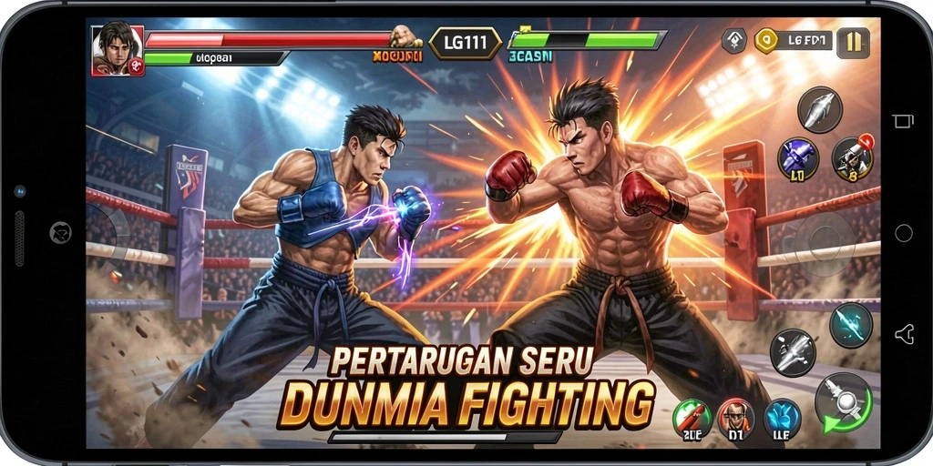 Tampilan seru saat karakter bertarung dalam LG111.