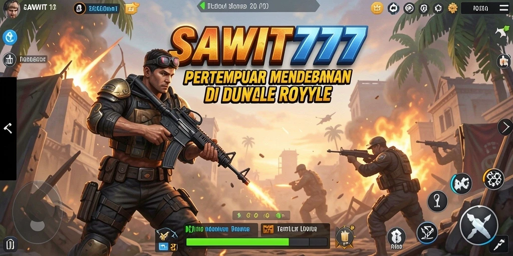 Tampilan gameplay SAWIT777 yang mendebarkan dalam pertarungan Battle Royale.
