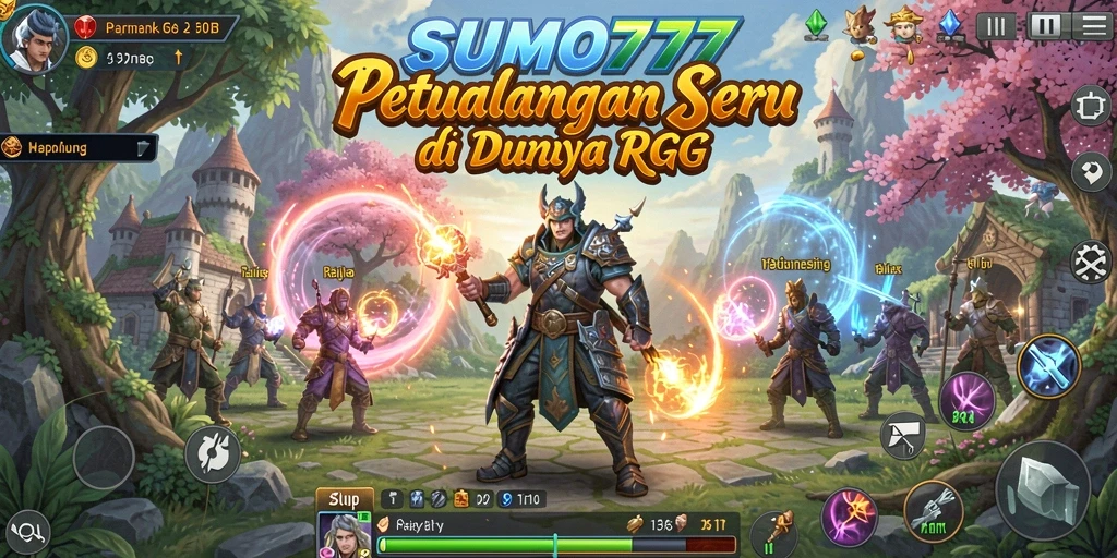 Tangkapan layar gameplay SUMO777 menampilkan aksi pertarungan seru di dunia RPG.