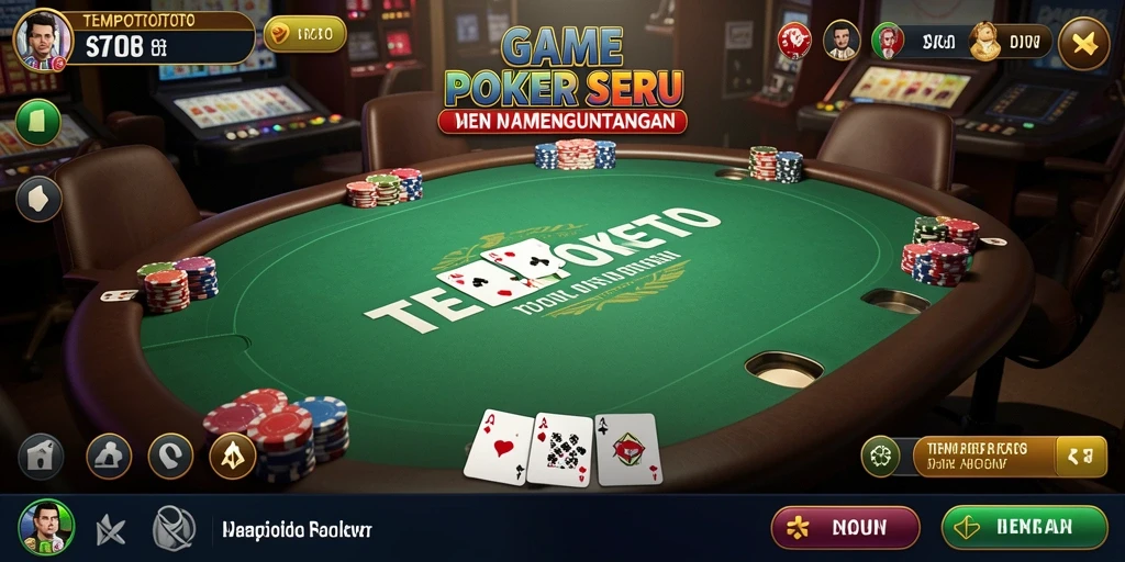Tampilan gameplay Poker yang mendebarkan dan interaktif di TEMPOTOTO.