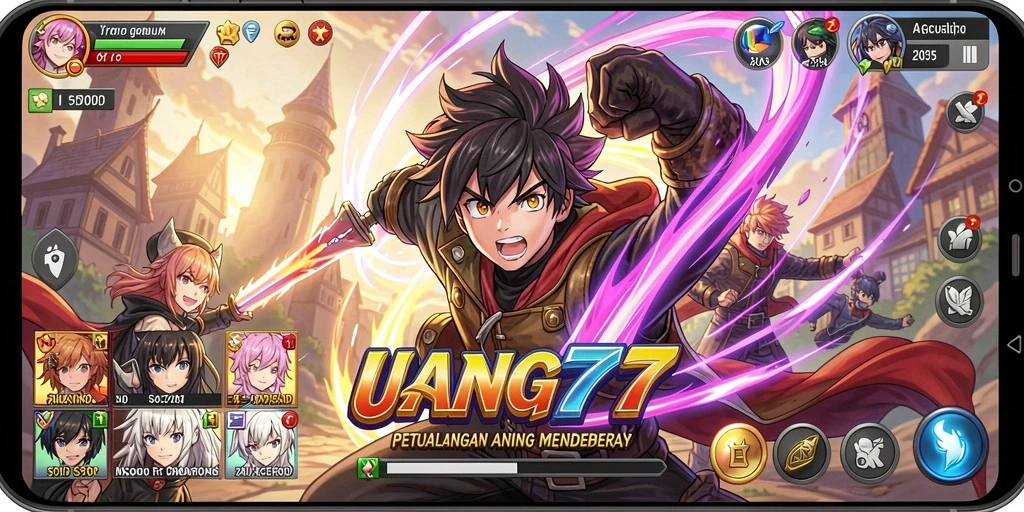 Screenshot UANG77 memperlihatkan aksi menegangkan dalam dunia anime yang menawan.