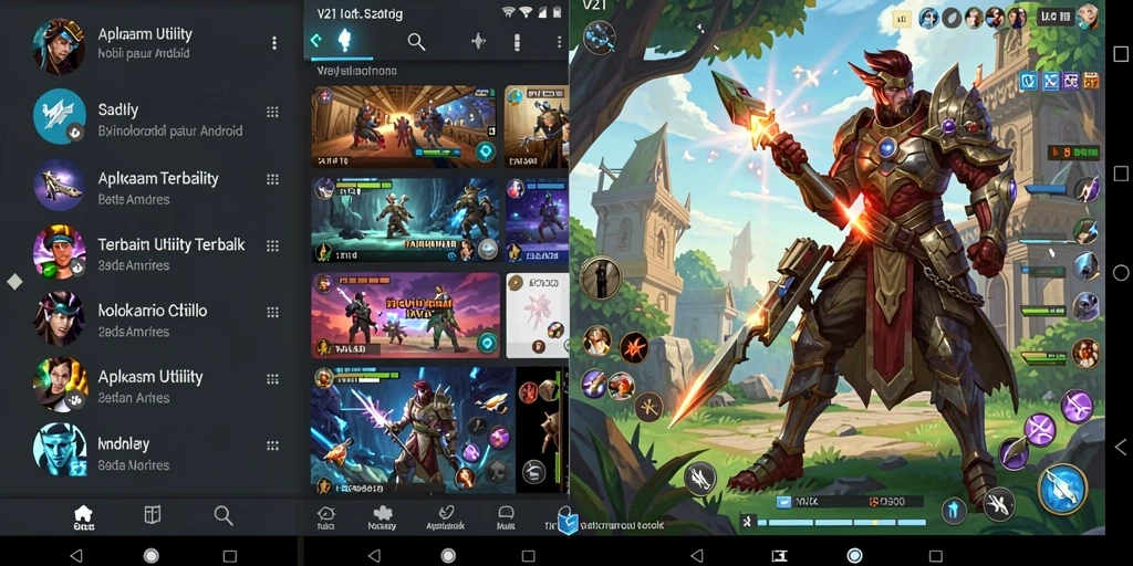 Screenshot dari antarmuka aplikasi V21 yang menampilkan fitur-fitur Utility.