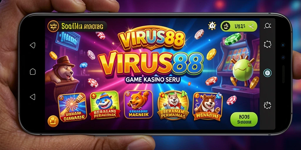 Screenshot utama VIRUS88 menampilkan aksi seru permainan Kasino.