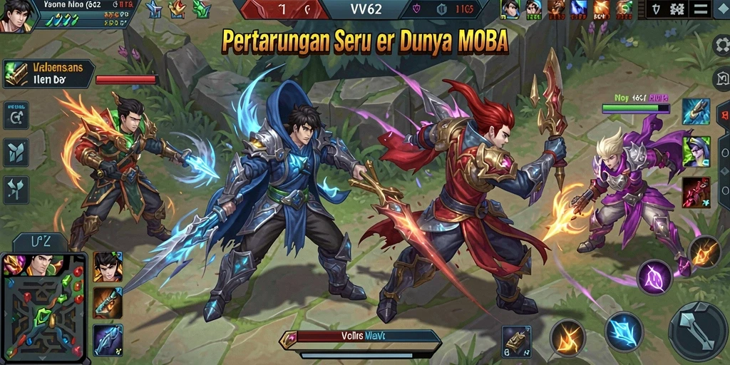 Tampilan gameplay seru dari VV62 yang memukau.