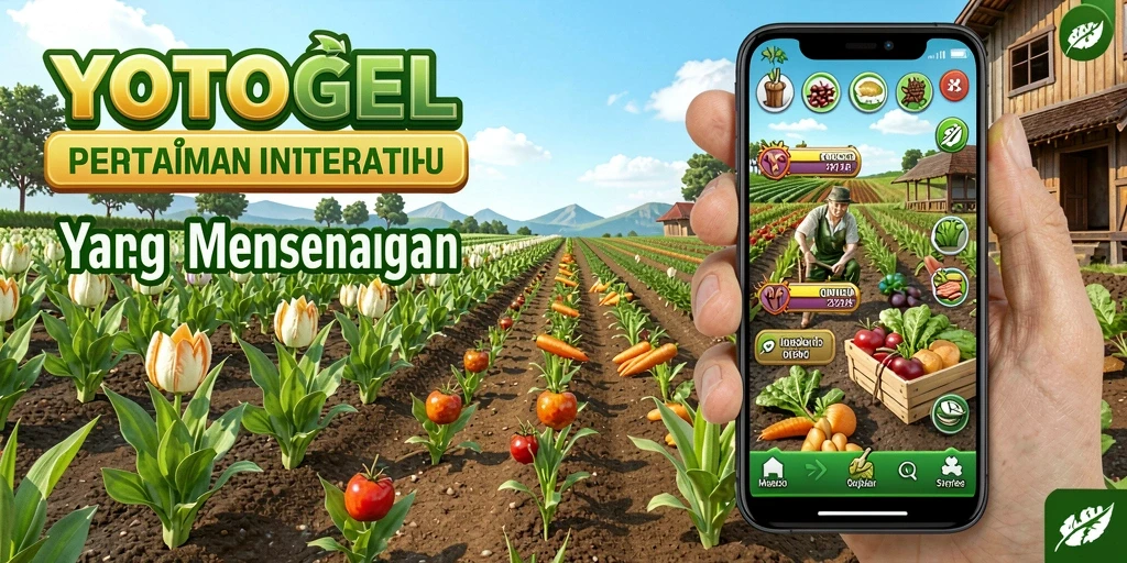 Screenshot utama YOTOGEL menampilkan gameplay pertanian yang seru dan interaktif.